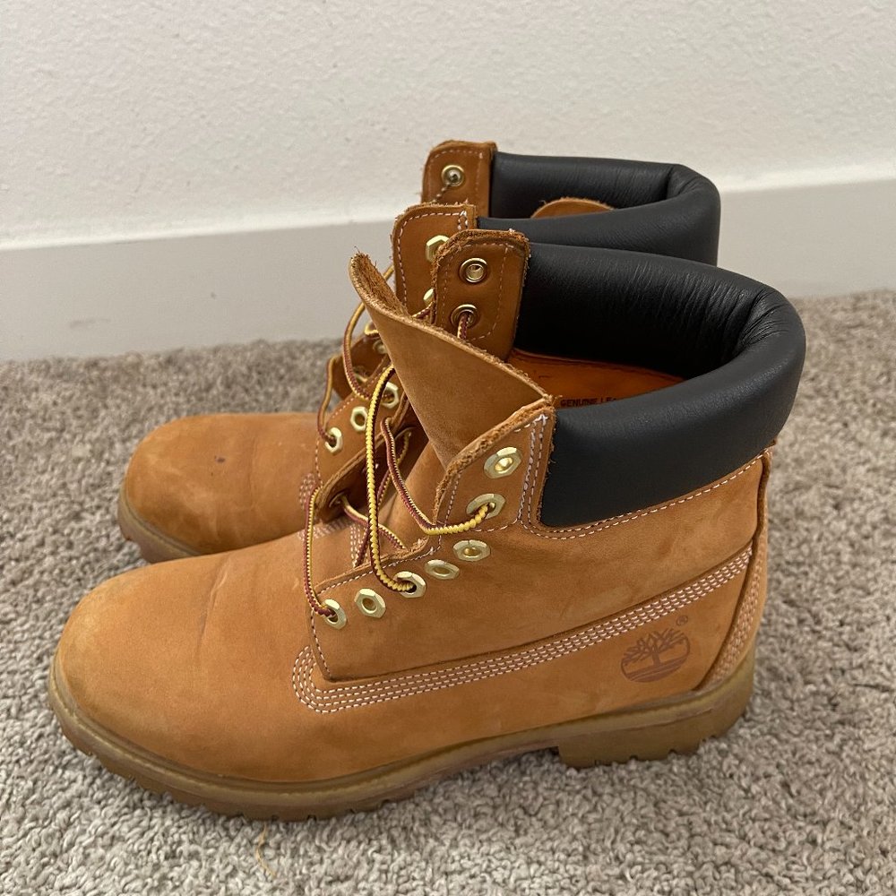 MENS TIMBERLAND BOOTS 6 INCH PREMIUM WATERPROOF 10061 WHEAT NUBUCK Size 8M